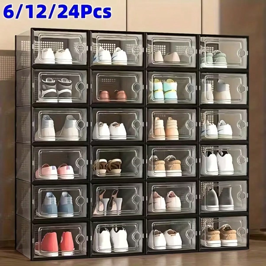 Shoe Box Display - Scatole per scarpe trasparenti ispessite con